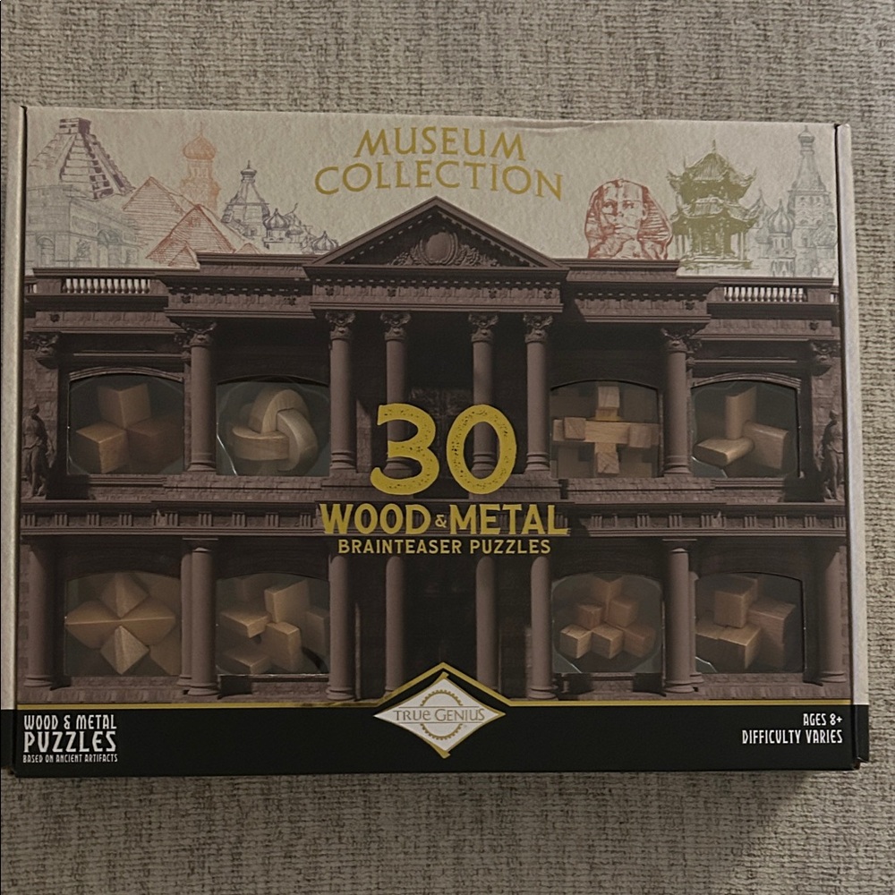 Wood & Metal Brainteaser Puzzles - 30 Piece Set